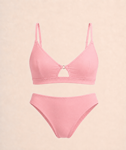 Бавовняний комплект білизни Pink із трусиками бікіні bavovnianyi-komplekt-bilyzny-pink-iz-trusykamy-bikini фото